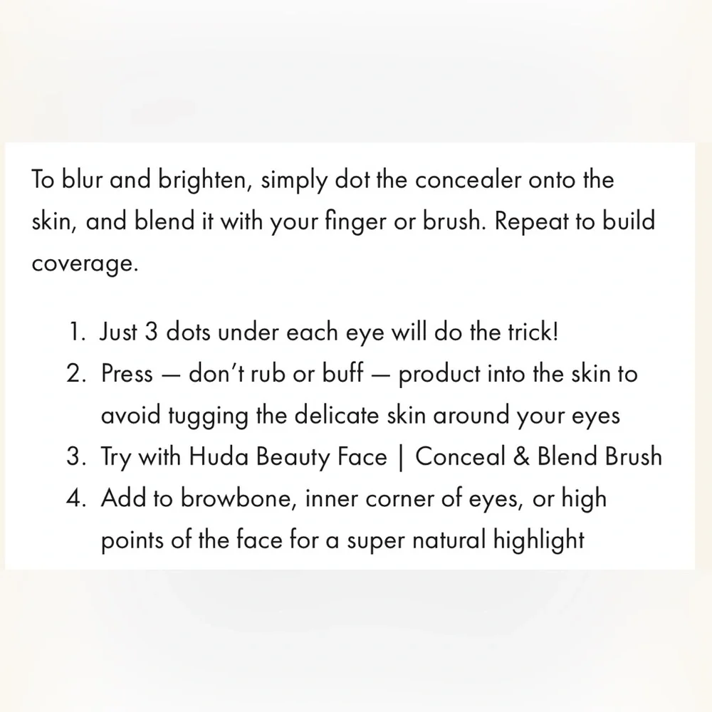 BNIB GLOWISH BY HUDA BEAUTY BRIGHT LIGHT SHEER CONCEALER 1.5 FAIR COOL IN BOX